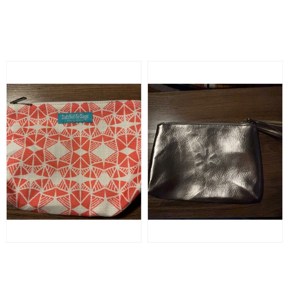 2 makeup bags.
